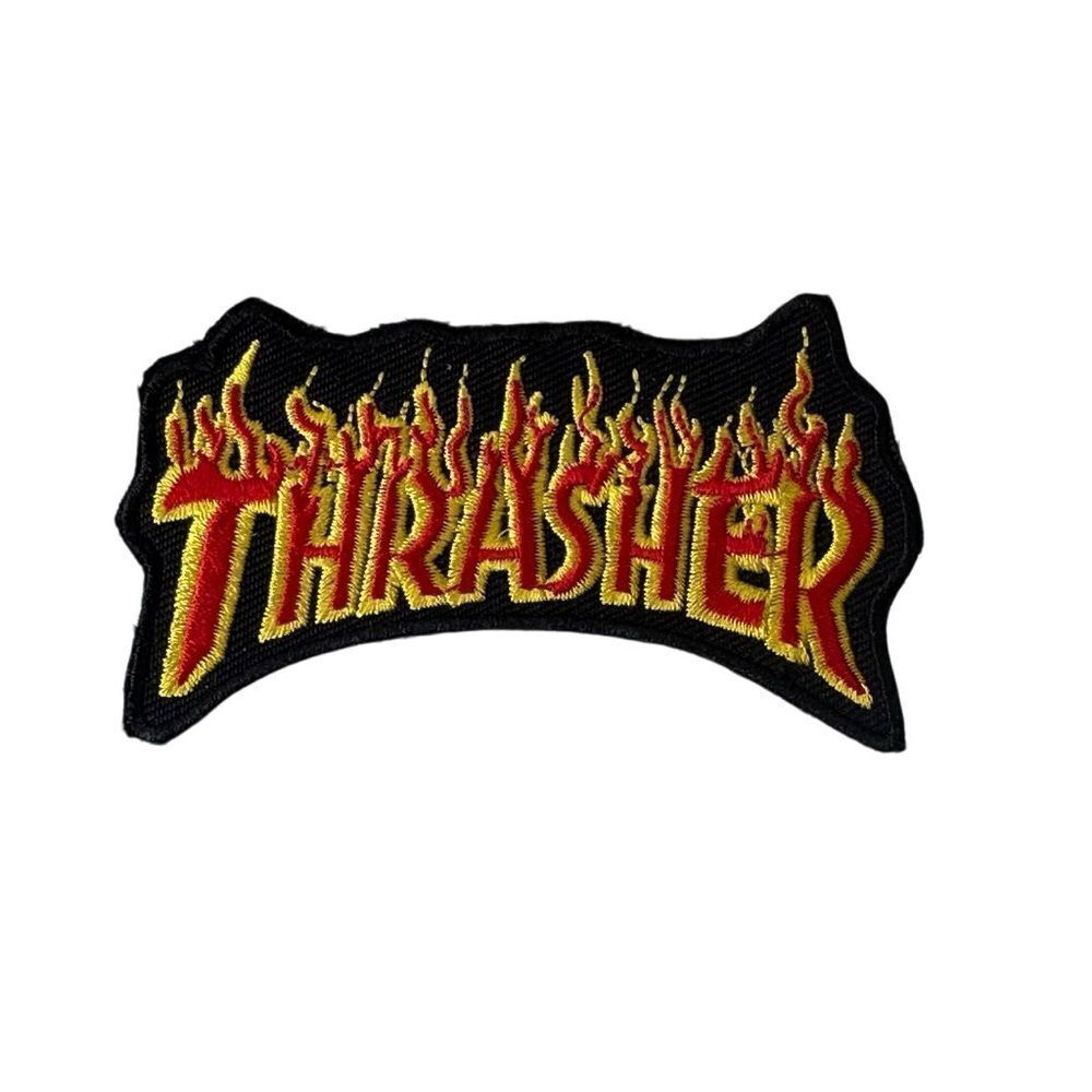 Thrasher Band Flame Embroidered Patch
